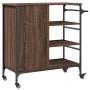 Küchenwagen aus braunem Eichenholz 87,5x38,5x84,5 cm von , Küchen- und Speisewagen - Ref: Foro24-842390, Preis: 101,89 €, Rab...