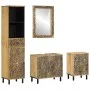 Conjunto de muebles de baño 4 piezas madera maciza de mango de , Muebles de baño - Ref: Foro24-3206315, Precio: 499,37 €, Des...