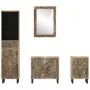 Conjunto de muebles de baño 4 piezas madera maciza de mango de , Muebles de baño - Ref: Foro24-3206315, Precio: 499,37 €, Des...