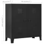Baúl de almacenaje industrial acero negro 90x40x100 cm de vidaXL, Baúles de almacenamiento - Ref: Foro24-145356, Precio: 158,...