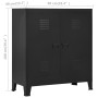 Industrieller Aufbewahrungskoffer aus schwarzem Stahl, 90 x 40 x 100 cm von vidaXL, Aufbewahrungskisten - Ref: Foro24-145356,...