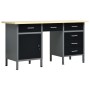 Banco de trabajo de acero negro 160x60x85 cm de vidaXL, Mesas de trabajo - Ref: Foro24-145347, Precio: 384,02 €, Descuento: %