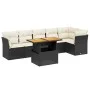 Garten-Essgruppe 7-teilig mit schwarzen Polstern aus synthetischem Rattan. von , Gartensets - Ref: Foro24-3270839, Preis: 453...