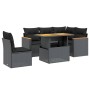 Set de sofás de jardín 6 piezas y cojines ratán sintético negro by , Garden sets - Ref: Foro24-3273078, Price: 420,14 €, Disc...