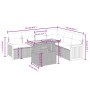 Set de comedor de jardín 7 pzas y cojines ratán sintético negro by , Garden sets - Ref: Foro24-3273974, Price: 477,32 €, Disc...