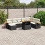 Set de sofás de jardín 8 piezas y cojines ratán sintético negro by , Garden sets - Ref: Foro24-3273632, Price: 513,79 €, Disc...