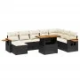 Set de sofás de jardín 8 piezas y cojines ratán sintético negro by , Garden sets - Ref: Foro24-3273632, Price: 513,79 €, Disc...