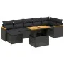 8-teiliges Gartensofa-Set und Kissen aus schwarzem Kunststoff-Rattan. von , Gartensets - Ref: Foro24-3273183, Preis: 531,70 €...