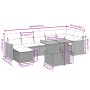 Set de sofás de jardín 8 piezas y cojines ratán sintético negro by , Garden sets - Ref: Foro24-3273183, Price: 521,12 €, Disc...