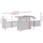 6-teiliges Gartensofa-Set und Kissen aus schwarzem Kunststoff-Rattan. von , Gartensets - Ref: Foro24-3276030, Preis: 392,31 €...