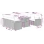 Gartensofa-Set, 10-teilig, mit schwarzen Kissen und synthetischem Rattan. von , Gartensets - Ref: Foro24-3272778, Preis: 642,...