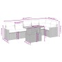 Set de comedor de jardín 7 pzas y cojines ratán sintético negro by , Garden sets - Ref: Foro24-3273086, Price: 422,68 €, Disc...