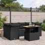 Set de comedor de jardín 7 pzas y cojines ratán sintético negro by , Garden sets - Ref: Foro24-3270684, Price: 480,24 €, Disc...