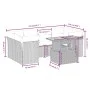 Set de comedor de jardín 7 pzas y cojines ratán sintético negro by , Garden sets - Ref: Foro24-3270684, Price: 489,78 €, Disc...
