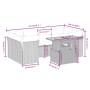 Set de comedor de jardín 7 pzas y cojines ratán sintético negro by , Garden sets - Ref: Foro24-3270684, Price: 480,24 €, Disc...