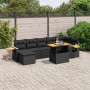 Set de sofás de jardín 8 piezas y cojines ratán sintético negro by , Garden sets - Ref: Foro24-3273624, Price: 542,61 €, Disc...