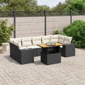Set de sofás de jardín 8 piezas y cojines ratán sintético negro by , Garden sets - Ref: Foro24-3272547, Price: 553,62 €, Disc...