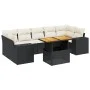Set de sofás de jardín 8 piezas y cojines ratán sintético negro de , Conjuntos de jardín - Ref: Foro24-3272547, Precio: 555,0...