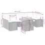 8-teiliges Gartensofa-Set und Kissen aus schwarzem Kunststoff-Rattan. von , Gartensets - Ref: Foro24-3272547, Preis: 555,05 €...