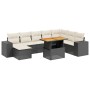 Set de sofás de jardín 8 piezas y cojines ratán sintético negro de , Conjuntos de jardín - Ref: Foro24-3272771, Precio: 532,4...