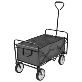 Carrito de mano plegable de acero gris