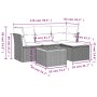 Gartensitzgruppe mit 5-teiligen Sofas und Kissen aus grauem synthetischem Rattan. von , Gartensets - Ref: Foro24-3255941, Pre...