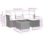 Juego de sofás jardín con cojines 5 pzas ratán sintético gris by , Garden sets - Ref: Foro24-3255941, Price: 284,96 €, Discou...