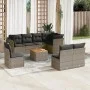 Gartenmöbel-Set 9-teilig mit grauen Polstern aus synthetischem Rattan von , Gartensets - Ref: Foro24-3256018, Preis: 522,02 €...