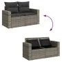 Gartensofagarnitur 11-teilig mit grauen Polstern aus synthetischem Rattan von , Gartensets - Ref: Foro24-3256627, Preis: 650,...