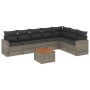 Gartensofa-Set, 8-teilig, mit grauen Kissen aus synthetischem Rattan. von , Gartensets - Ref: Foro24-3256487, Preis: 500,46 €...