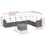 Gartensofa-Set, 8-teilig, mit grauen Kissen aus synthetischem Rattan. von , Gartensets - Ref: Foro24-3256487, Preis: 500,46 €...