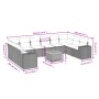 Set de sofás de jardín 11 pzas y cojines ratán sintético negro by , Garden sets - Ref: Foro24-3257946, Price: 641,36 €, Disco...