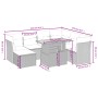 8-teiliges Gartensofa-Set und Kissen aus schwarzem Kunststoff-Rattan. von , Gartensets - Ref: Foro24-3275492, Preis: 472,71 €...