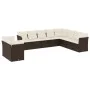 Set de sofás de jardín 10 pzas y cojines ratán sintético marrón by , Garden sets - Ref: Foro24-3249702, Price: 668,42 €, Disc...