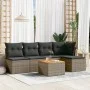 Gartenmöbel-Set, 6-teilig, mit grauen Polstern aus synthetischem Rattan. von , Gartensets - Ref: Foro24-3255934, Preis: 322,9...
