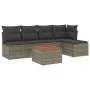 Gartenmöbel-Set, 6-teilig, mit grauen Polstern aus synthetischem Rattan. von , Gartensets - Ref: Foro24-3255934, Preis: 322,9...