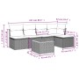 Set de muebles de jardín 6 pzas y cojines ratán sintético gris by , Garden sets - Ref: Foro24-3255934, Price: 327,32 €, Disco...