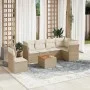 Set sofás de jardín 7 piezas y cojines ratán sintético beige de , Conjuntos de jardín - Ref: Foro24-3255995, Precio: 449,76 €...