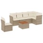 Gartensofagarnitur 7-teilig mit Kissen aus synthetischem Rattan in Beige. von , Gartensets - Ref: Foro24-3255995, Preis: 450,...