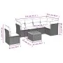 7-teiliges Gartensofa-Set mit grauen PE-Rattan-Kissen. von , Gartensets - Ref: Foro24-3255997, Preis: 412,40 €, Rabatt: %