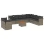 Set de sofás de jardín 11 pzas y cojines ratán sintético gris by , Garden sets - Ref: Foro24-3256053, Price: 652,29 €, Discou...