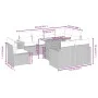 8-teiliges Gartensofa-Set und Kissen aus schwarzem Kunststoff-Rattan. von , Gartensets - Ref: Foro24-3273611, Preis: 628,62 €...