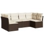 Set aus 6-teiligen Gartensofas und Kissen aus braunem Kunst-Rattan. von , Gartensets - Ref: Foro24-3249232, Preis: 396,65 €, ...