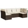Set aus 6-teiligen Gartensofas und Kissen aus braunem Kunst-Rattan. von , Gartensets - Ref: Foro24-3249232, Preis: 391,39 €, ...