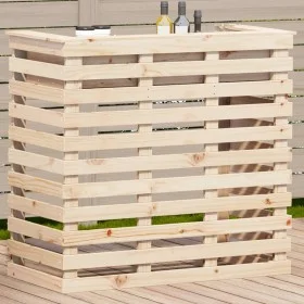 Hoher Gartentisch aus massivem Kiefernholz 113,5x50x103 cm von , Gartentische - Ref: Foro24-832530, Preis: 143,39 €, Rabatt: %
