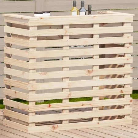 Mesa alta bar de jardín madera maciza de pino 113,5x50x103 cm by , Garden tables - Ref: Foro24-832530, Price: 143,18 €, Disco...