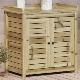 Mesa plantación con estantes madera impregnada 82,5x50x86,5 cm by , Pot stands - Ref: Foro24-832421, Price: 217,12 €, Discoun...