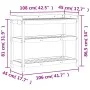 Mesa de plantación con estantes madera Douglas 108x45x86,5 cm de , Soportes para macetas - Ref: Foro24-832440, Precio: 120,32...