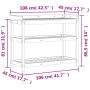 Mesa de plantación con estantes madera Douglas 108x45x86,5 cm by , Pot stands - Ref: Foro24-832440, Price: 121,93 €, Discount: %