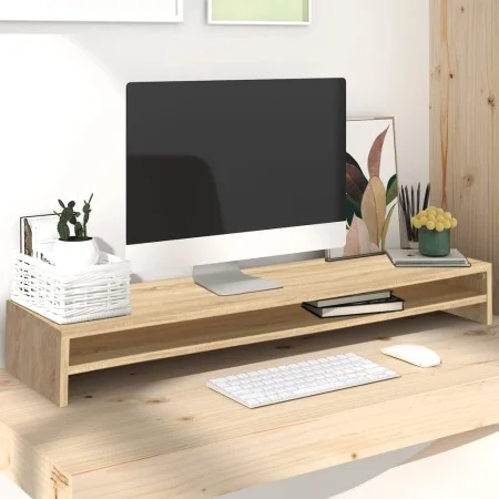 Oak plywood display table support 100x24x13 cm by vidaXL, Monitor and TV stands - Ref: Foro24-800336, Price: 33,42 €, Discoun...